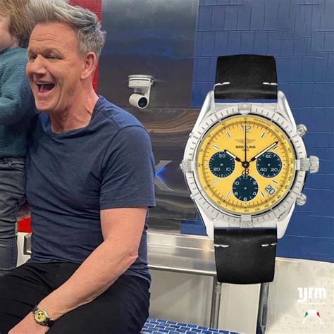 gordon ramsay yellow breitling|gordon ramsay watch yellow.